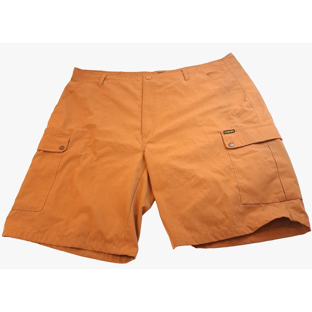 Stanley Workwear Cargo Shorts Mens 44 100% Cotton Utility Rugged Rust Inseam 11"